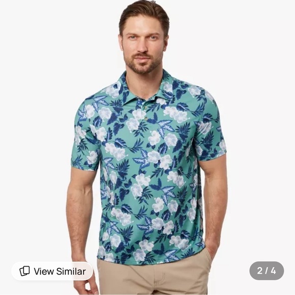 Fair Harbor Other - Fair Harbor The Midway Polo | Seapine Floral | Mens Size L